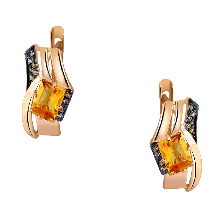 

Серьги из золота с фианитом Александра кл3909а-6-01, кл3909а-6-01