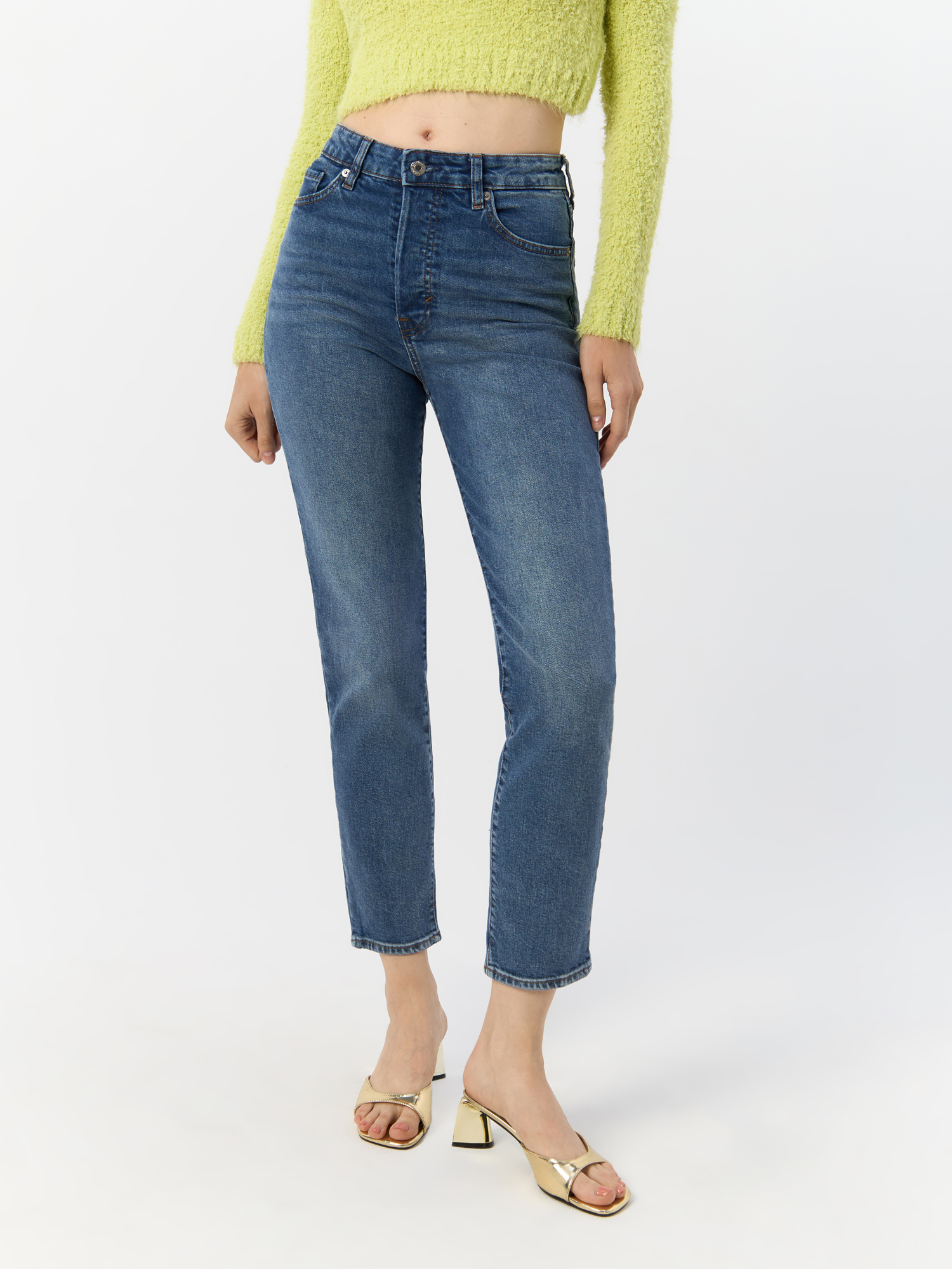 

Джинсы женские H&M 714790017 синие 40 EU, Синий, 714790017