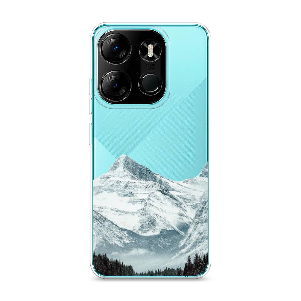 

Чехол на Tecno Pop 7 Pro "Горы арт 1", Белый;зеленый, 303450-2