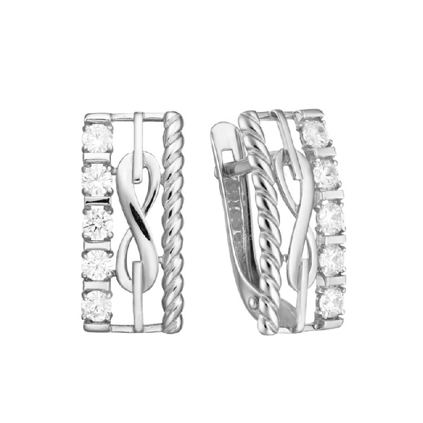 

Серьги из золота с фианитом Александра кл3977а, кл3977а