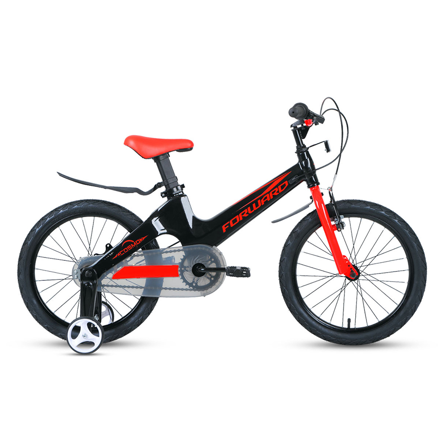 фото Велосипед детский 16" forward cosmo 2.0 mg 2021 год черный/красный