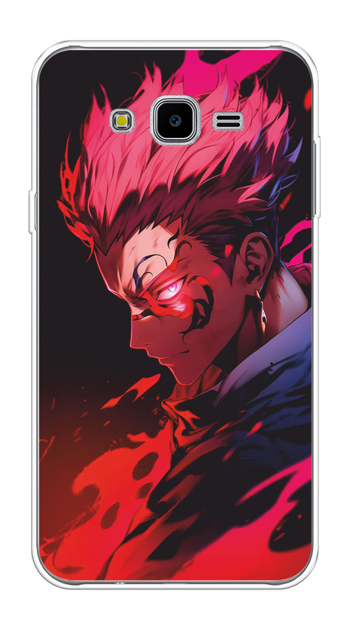 

Чехол Awog на Samsung Galaxy J7 Neo "Взгляд Сукуны", Розовый;красный;черный, 25350-1