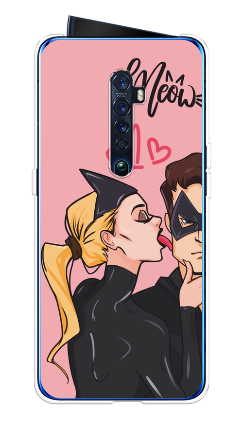

Чехол Awog на Oppo Reno 2 "Kiss of Cat Woman", Розовый;черный;бежевый, 253550-1