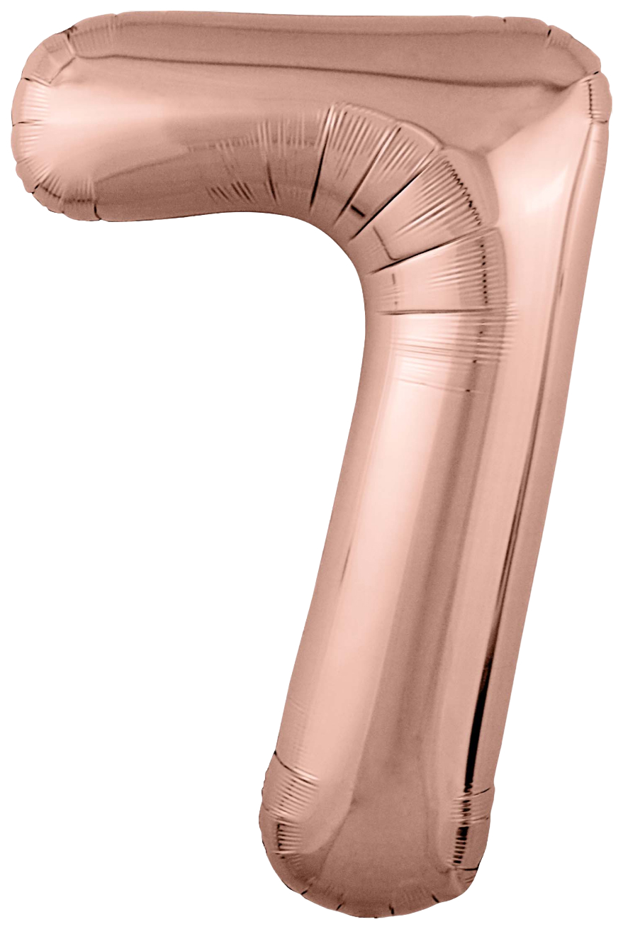 

Шар (40''/102 см) Цифра, 7 Slim, Розовое Золото, 1 шт. в упак., Розовый;золотистый