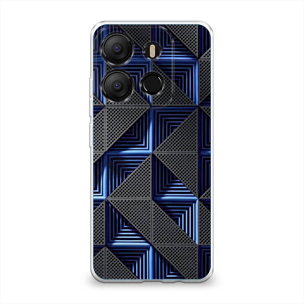 

Чехол на Tecno Pop 7 "IBM", Серый;синий, 303850-3