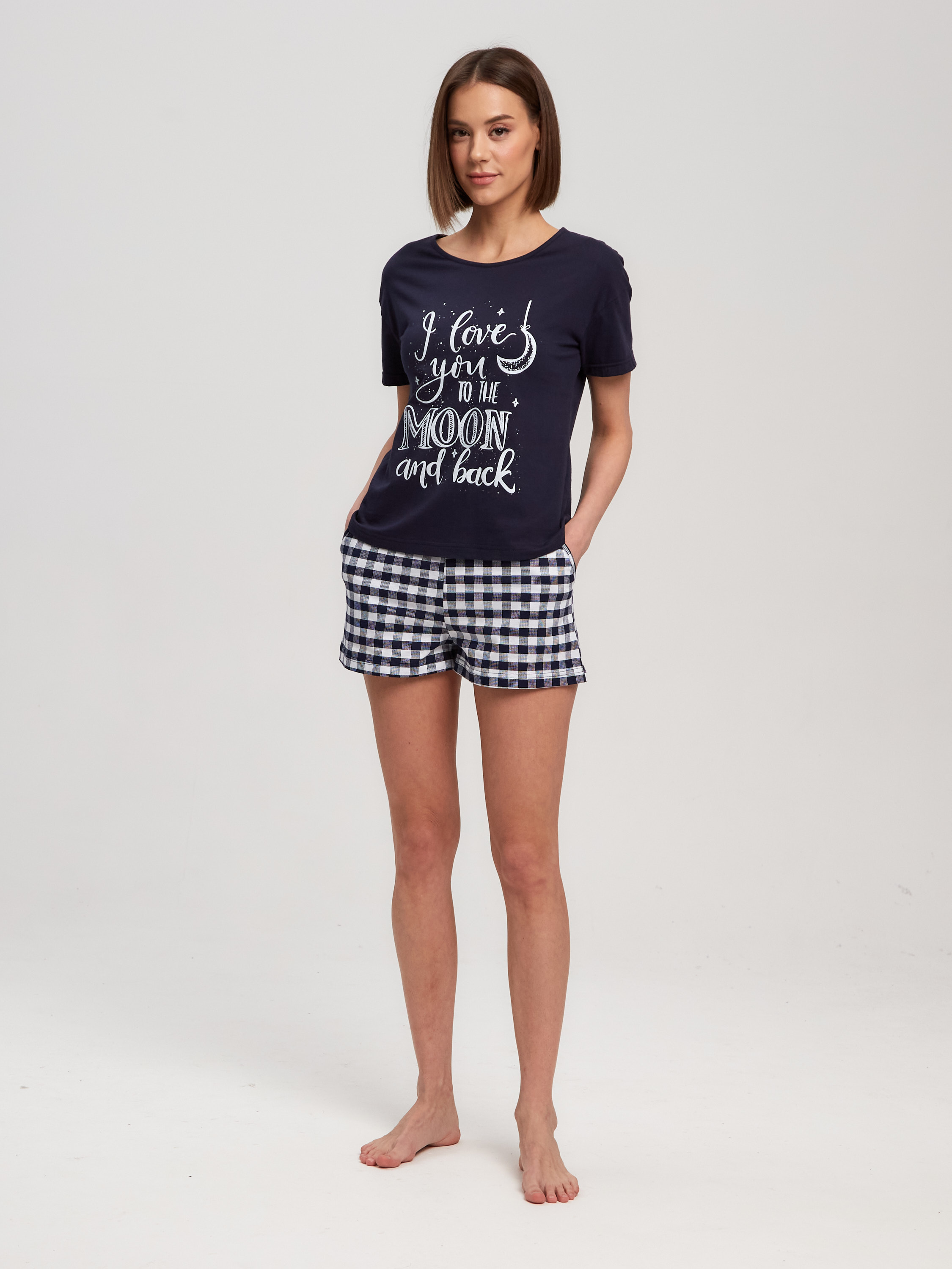 

Пижама женская Jolie Femme J065/034 синяя 46 RU, J065/034