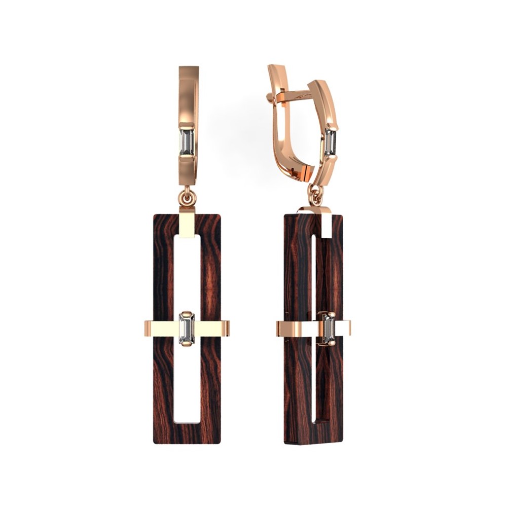 Серьги из серебра с деревом ПРИВОЛЖСКИЙ ЮВЕЛИР 392734-EBFA11