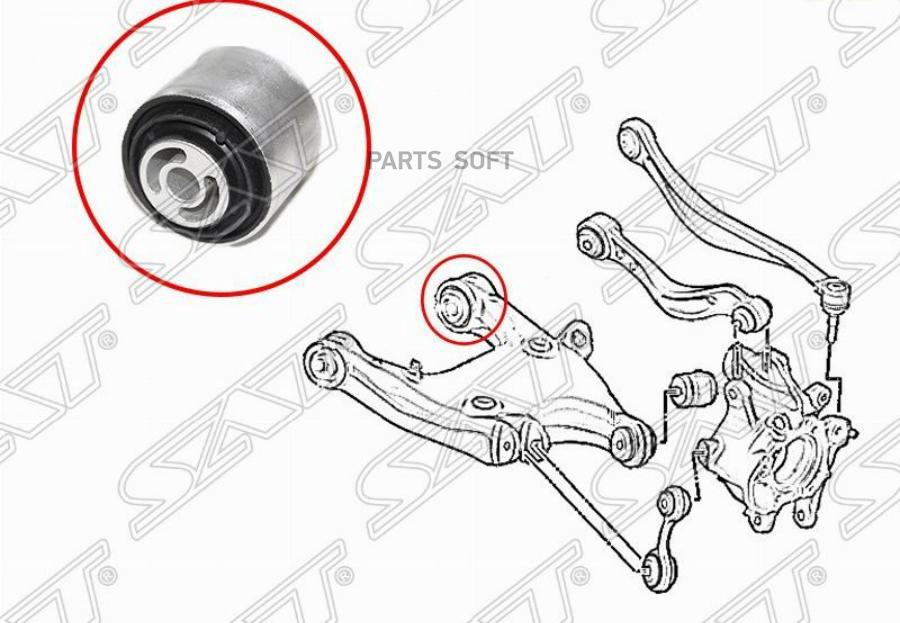 Сайлентблок Заднего Нижнего Рычага Bmw 5 F1# 09-/Bmw6 F06 11-/F1# 11-/Bmw7 F0# 09-15 Sat а