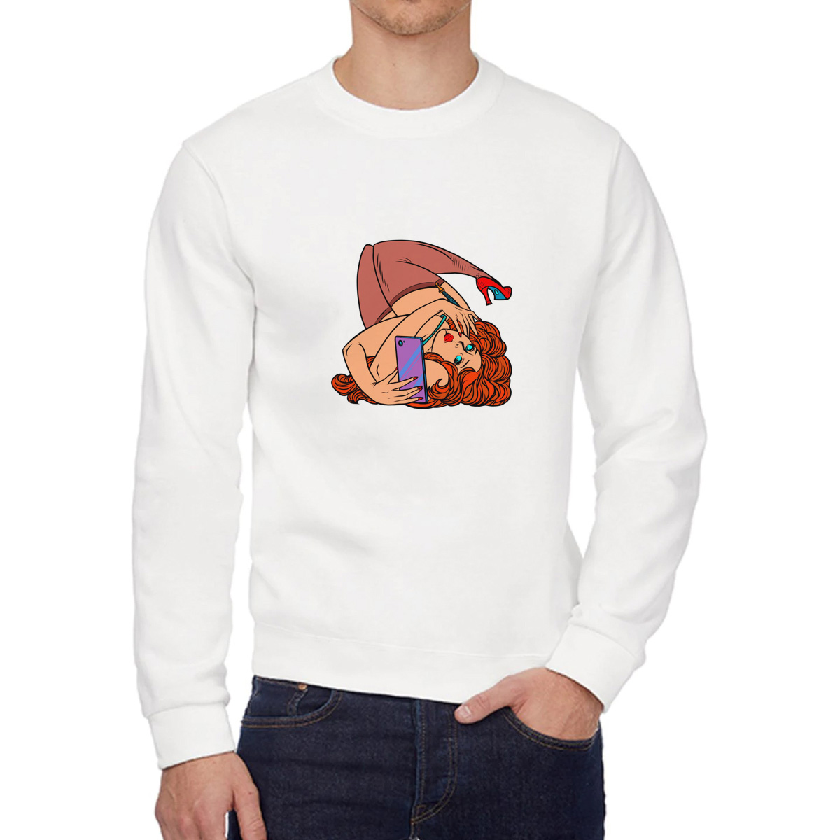 

Свитшот унисекс CoolPodarok W0501711 белый 46 RU, W0501711