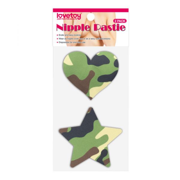 

Пэстисы для груди Lovetoy Camo Stars and Heart Nipple Pasties (2 Pack), Пэстисы для груди Camo Stars and Heart Nipple Pasties (2 Pack)