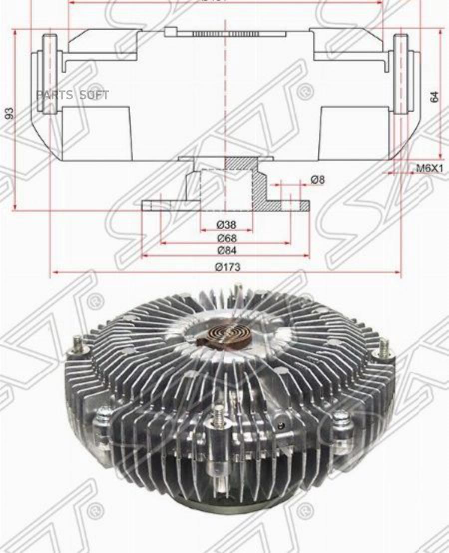 

Вискомуфта Toyota Land Cruiser/Tundra09- /Sequoia 07-/Lexus Lx570 07- Sat арт. ST-16210-38