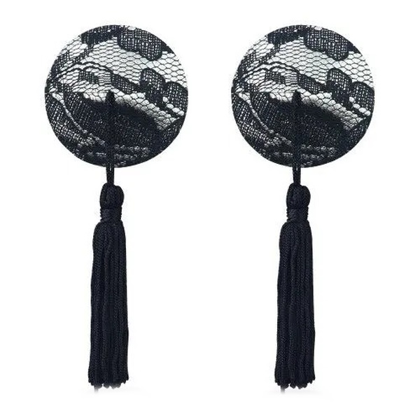 

Пэстисы для груди Lovetoy Reusable Black Lace Round Tassel Nipple Pasties, Серебристый;черный, Пэстисы для груди Reusable Black Lace Round Tassel Nipple Pasties