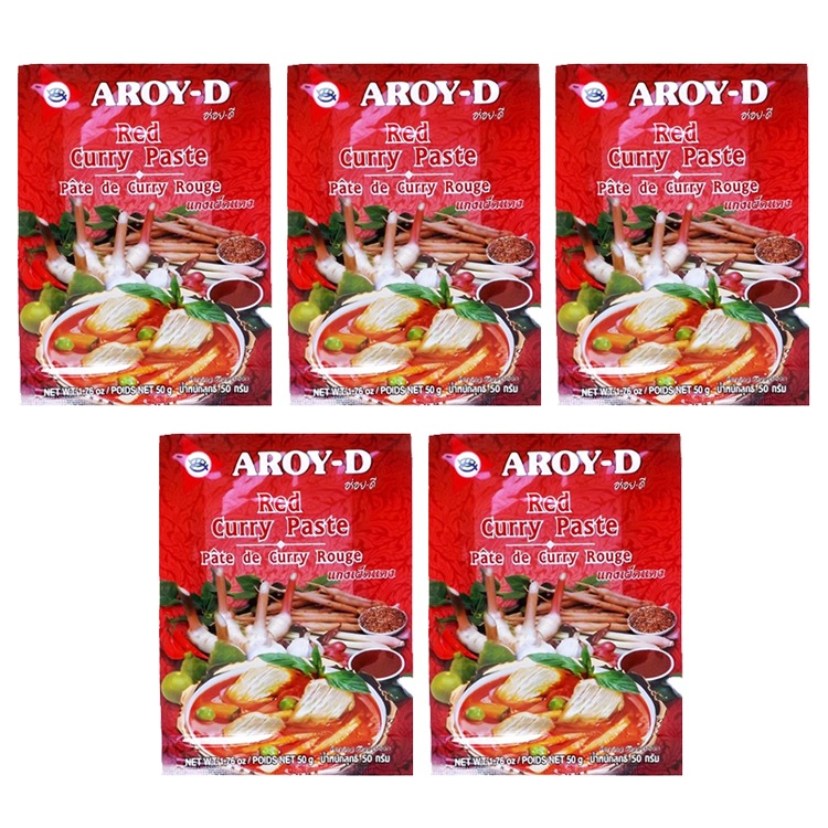Паста карри красная Aroy-D (5 шт. по 50г)