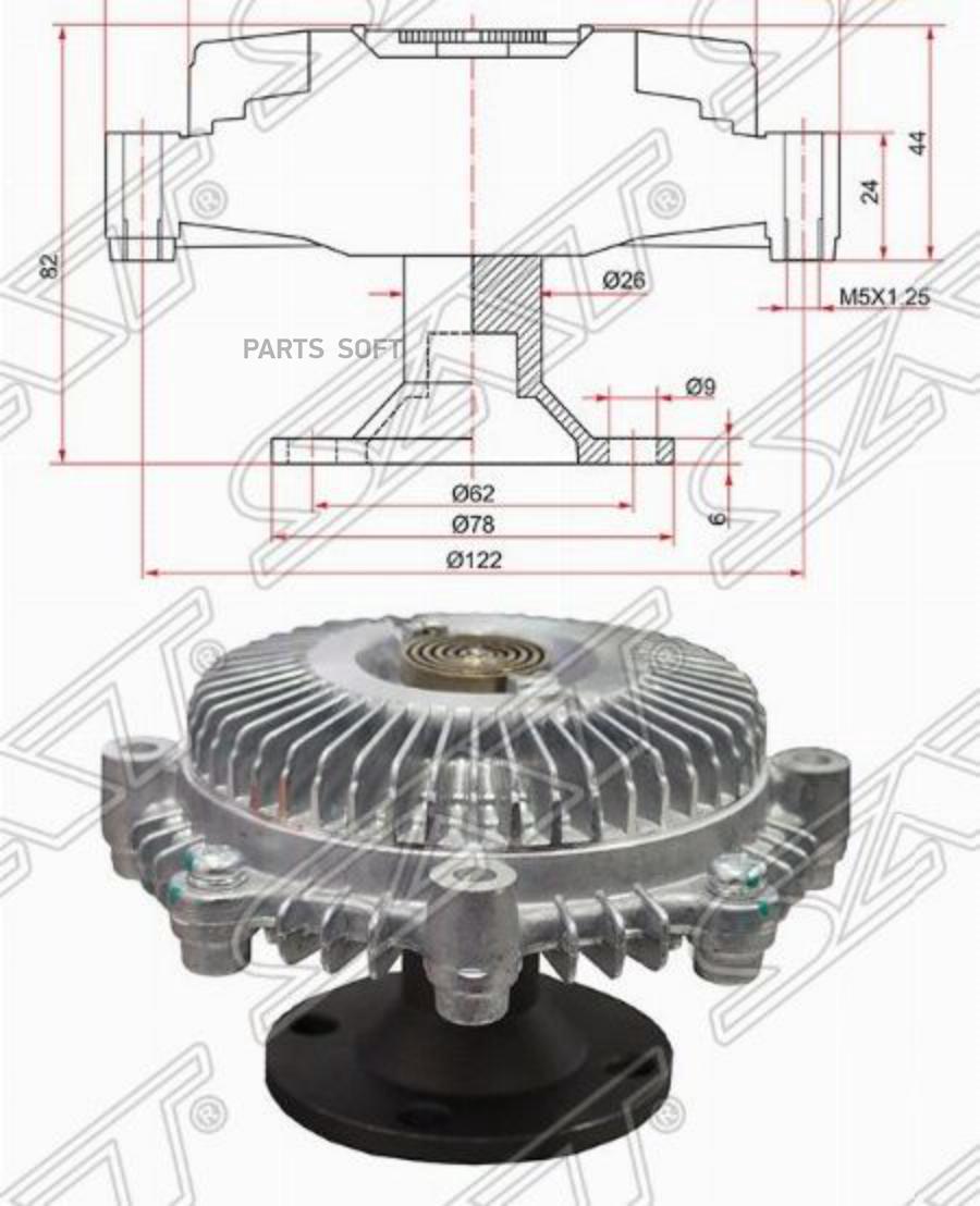 

Вискомуфта Toyota Mark2,Chaser,Cresta 1gfe Beams 98- Sat арт. ST-16210-70090