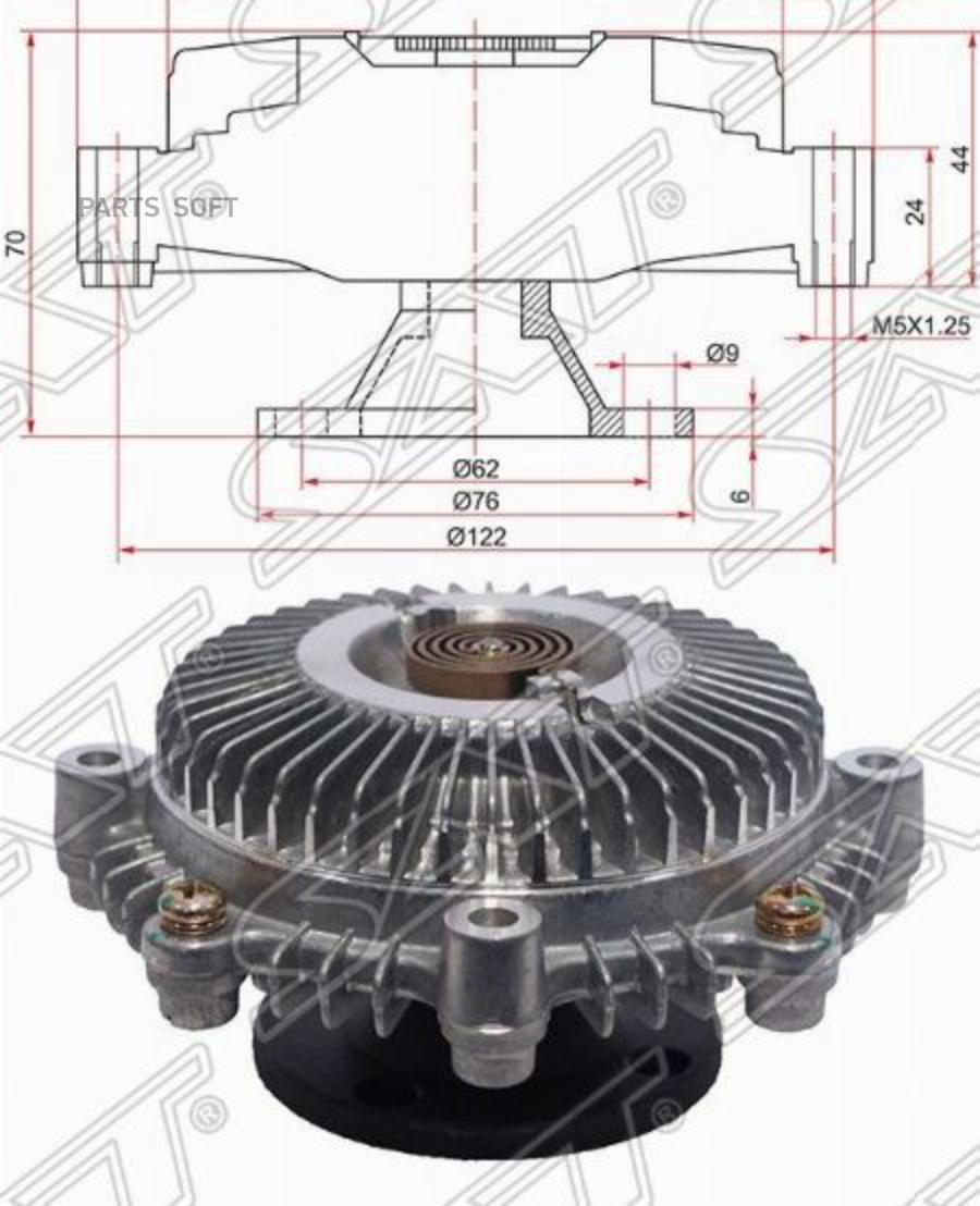 

Вискомуфта Toyota Dyna,Toyoace,Hiace,Hilux 1Rz-E Sat St-16210-75070