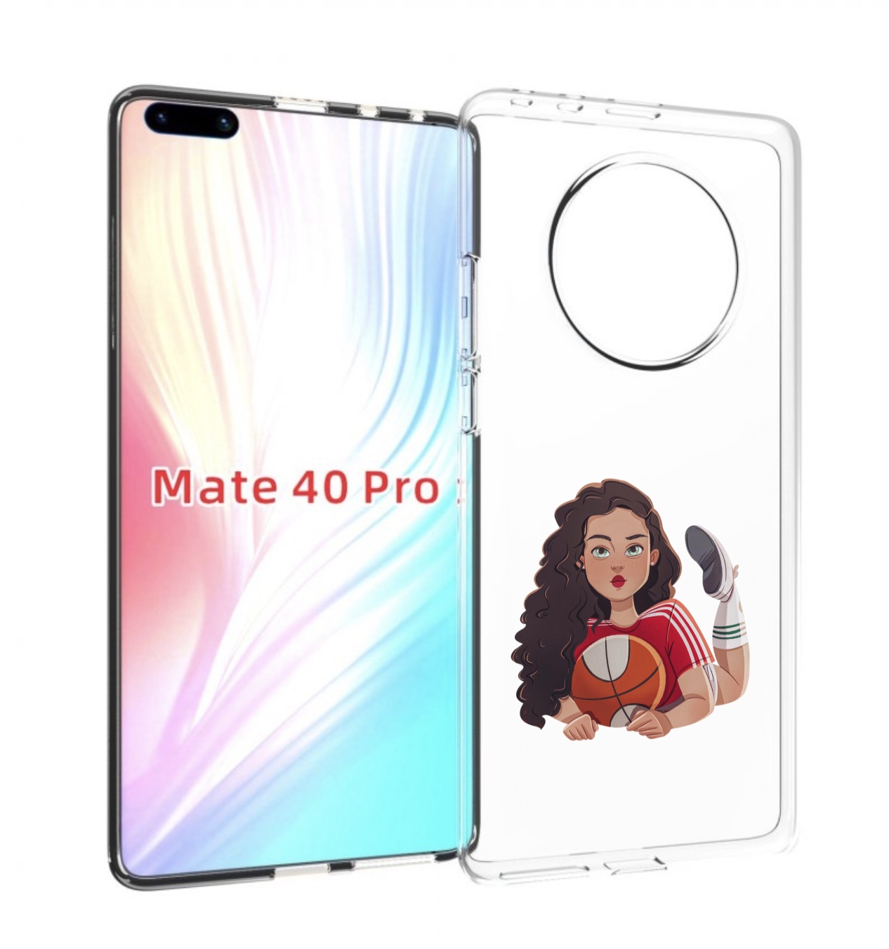 

Чехол MyPads Баскетболитска-в-гольфах женский для Huawei Mate 40 Pro (NOH-NX9), Прозрачный, Tocco