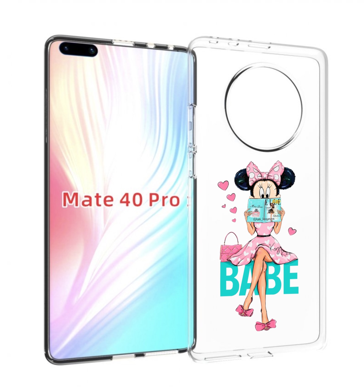 

Чехол MyPads Бейби-микки для Huawei Mate 40 Pro (NOH-NX9), Прозрачный, Tocco