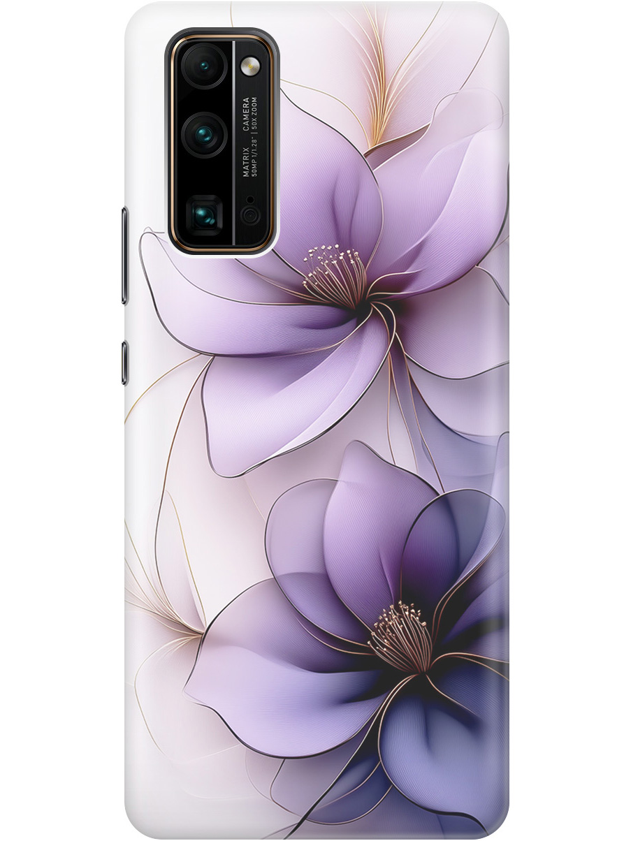 

Силиконовый чехол на Honor 30 Pro+ с принтом "Сиреневые цветы", Прозрачный;белый;серый;фиолетовый, 722945921