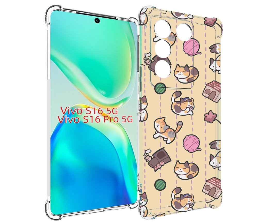 

Чехол MyPads Котики-клубочки для Vivo S16 5G/S16 Pro 5G/V27/V27 Pro, Tocco