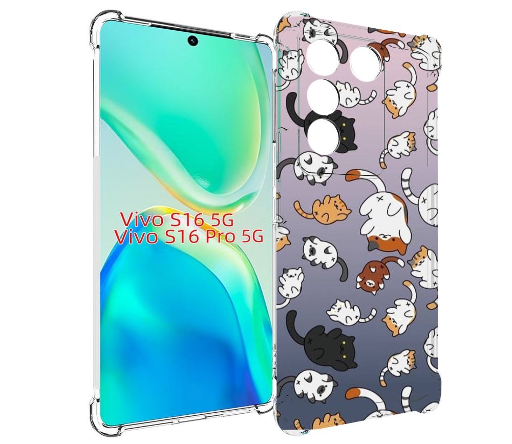 

Чехол MyPads Котики-летают для Vivo S16 5G/S16 Pro 5G/V27/V27 Pro, Tocco