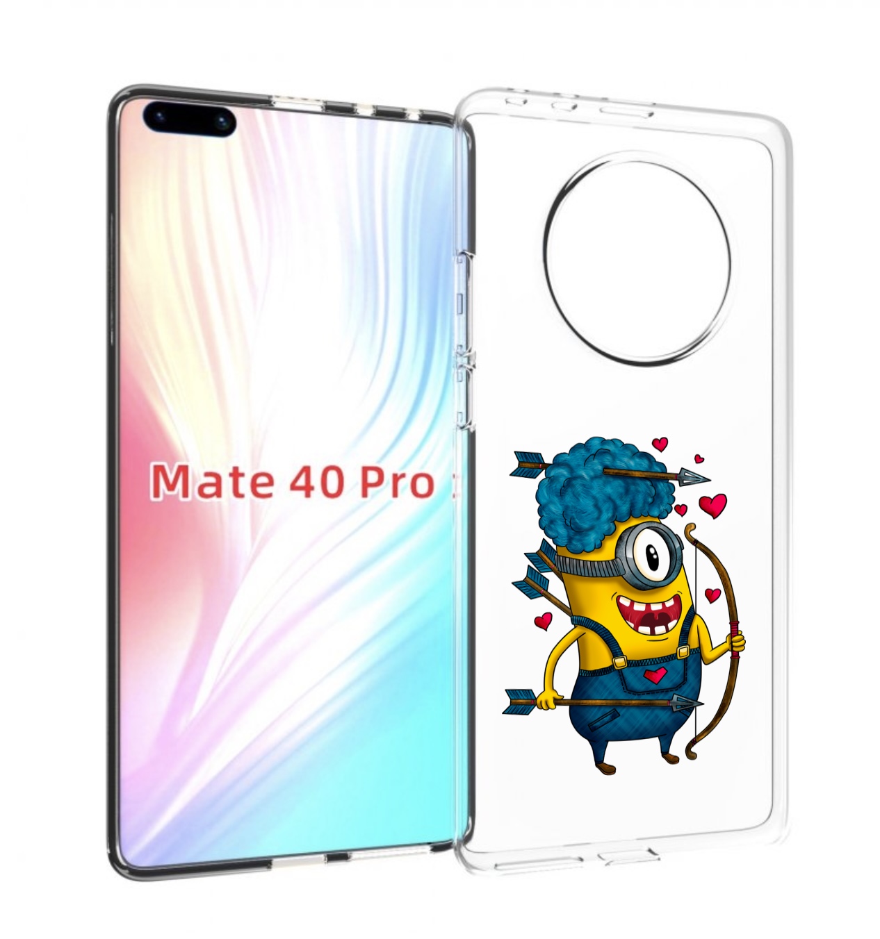 

Чехол MyPads Миньон купидон для Huawei Mate 40 Pro (NOH-NX9), Прозрачный, Tocco