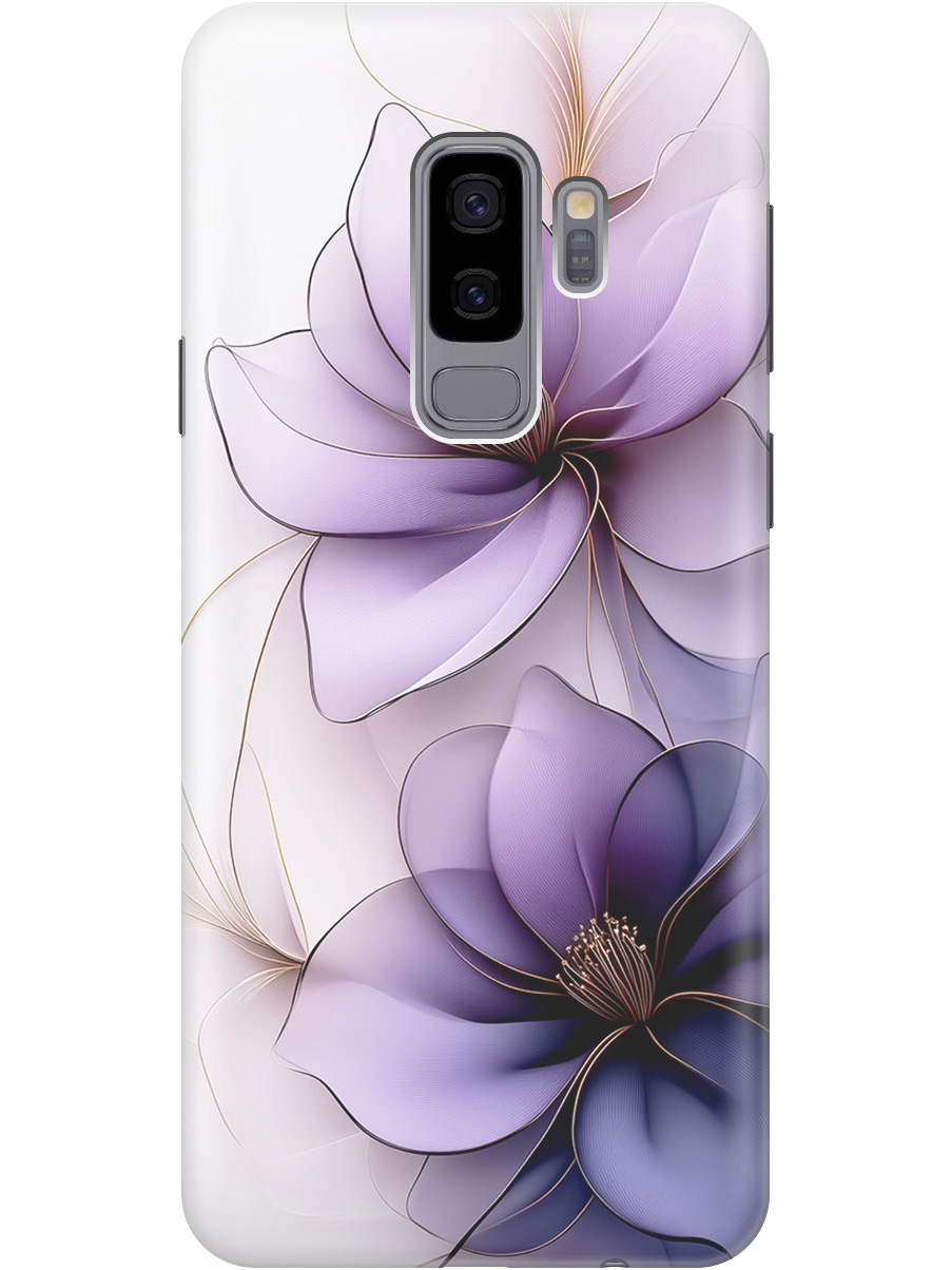 

Силиконовый чехол на Samsung Galaxy S9+ с принтом "Сиреневые цветы", Прозрачный;белый;серый;фиолетовый, 717439321