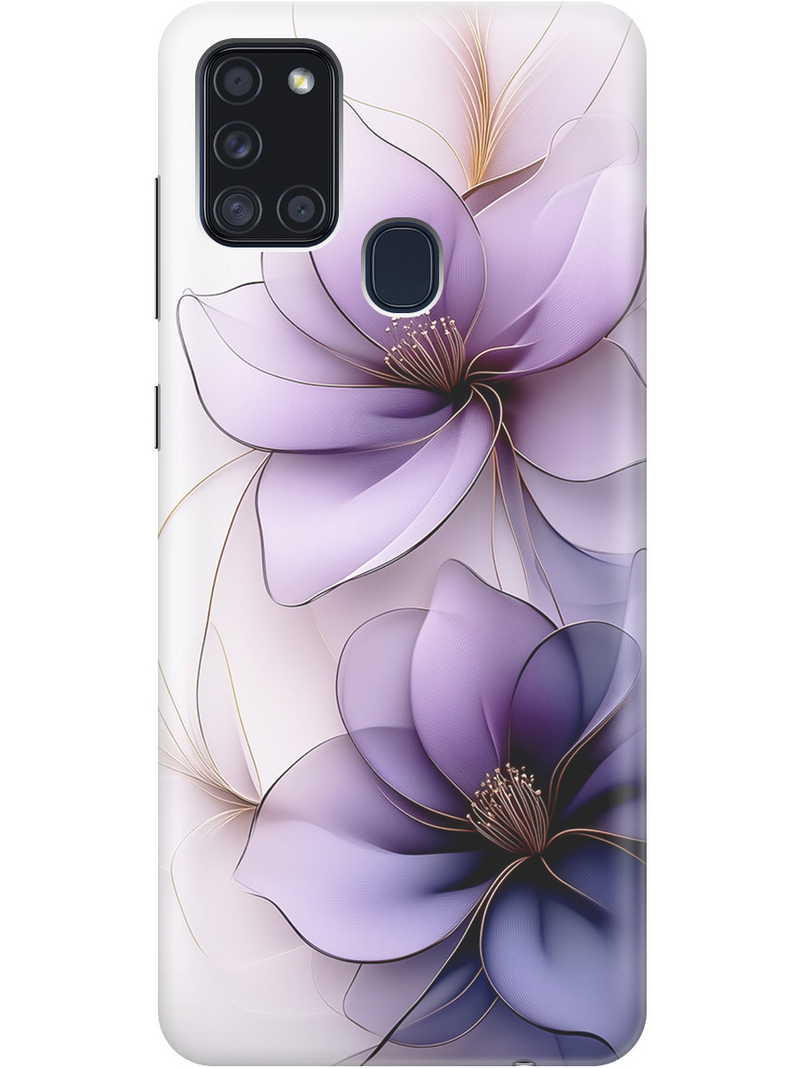 

Силиконовый чехол на Samsung Galaxy A21s с принтом "Сиреневые цветы", Прозрачный;белый;серый;фиолетовый, 723009321