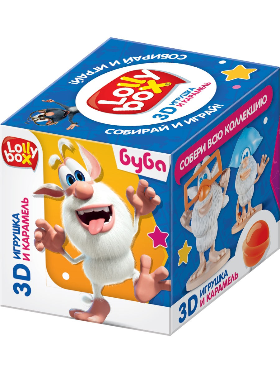 

Карамель с игрушкой Lolly Box Буба клубника 11 г