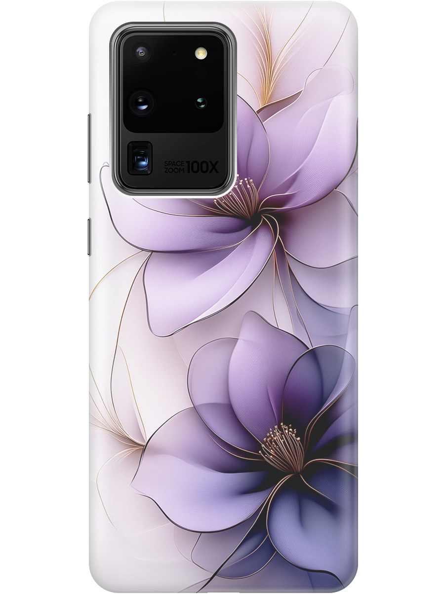 

Силиконовый чехол на Samsung Galaxy S20 Ultra с принтом "Сиреневые цветы", Прозрачный;белый;серый;фиолетовый, 722628621