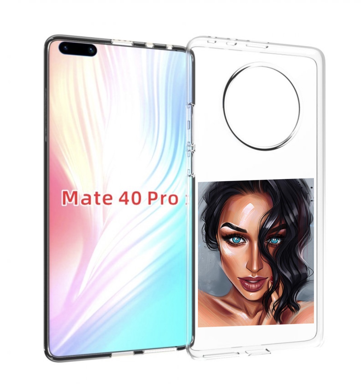 

Чехол MyPads Брюнетка для Huawei Mate 40 Pro (NOH-NX9), Прозрачный, Tocco