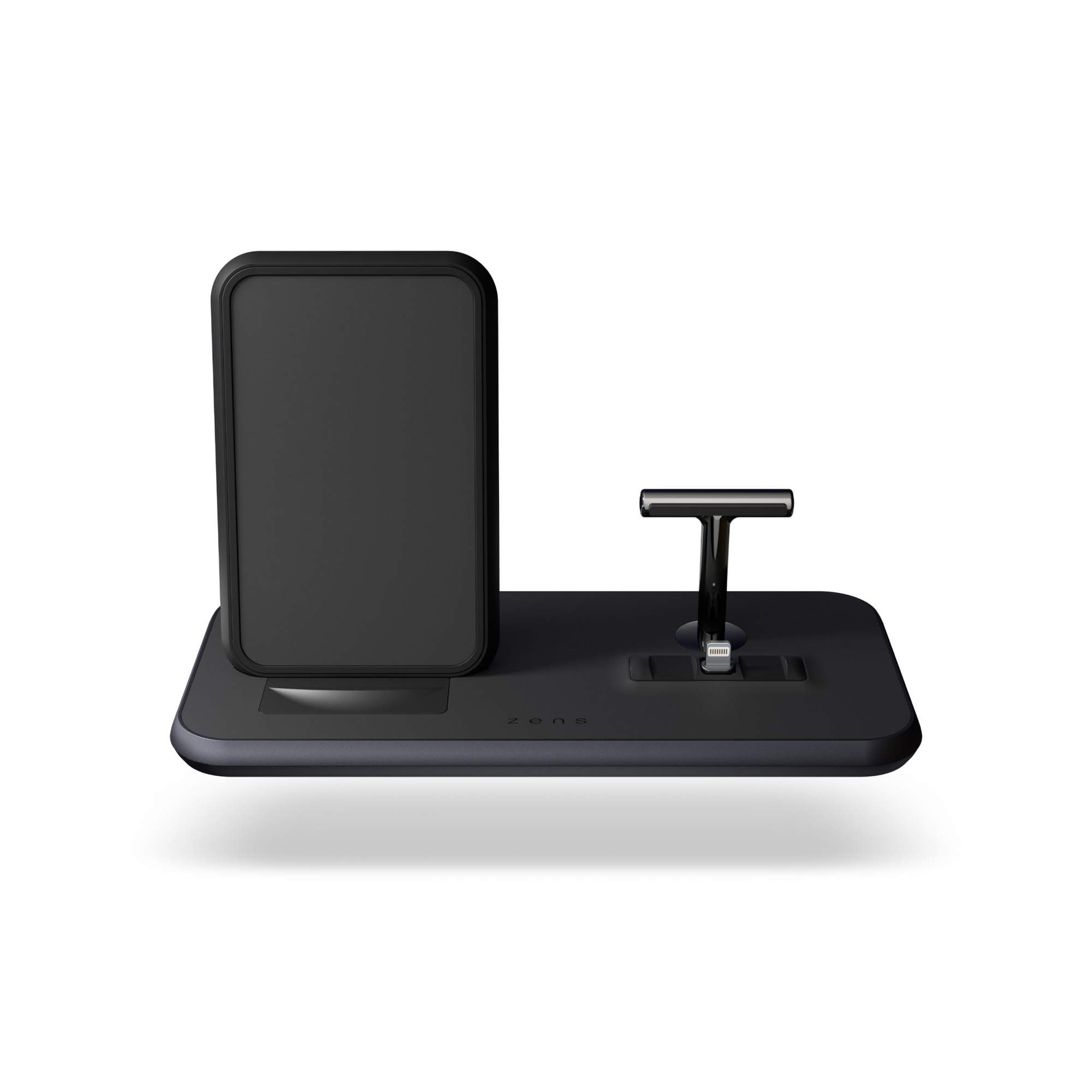 Беспроводное зарядное устройство ZENS Stand+Dock Aluminium Wireless Charge,черный