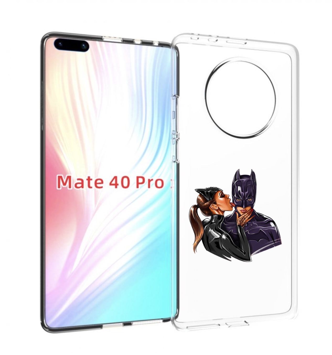 

Чехол MyPads Бэтман для Huawei Mate 40 Pro (NOH-NX9), Прозрачный, Tocco