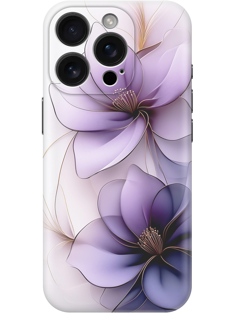 

Силиконовый чехол на Apple iPhone 16 Pro с принтом "Сиреневые цветы", Прозрачный;белый;серый;фиолетовый, 785197721