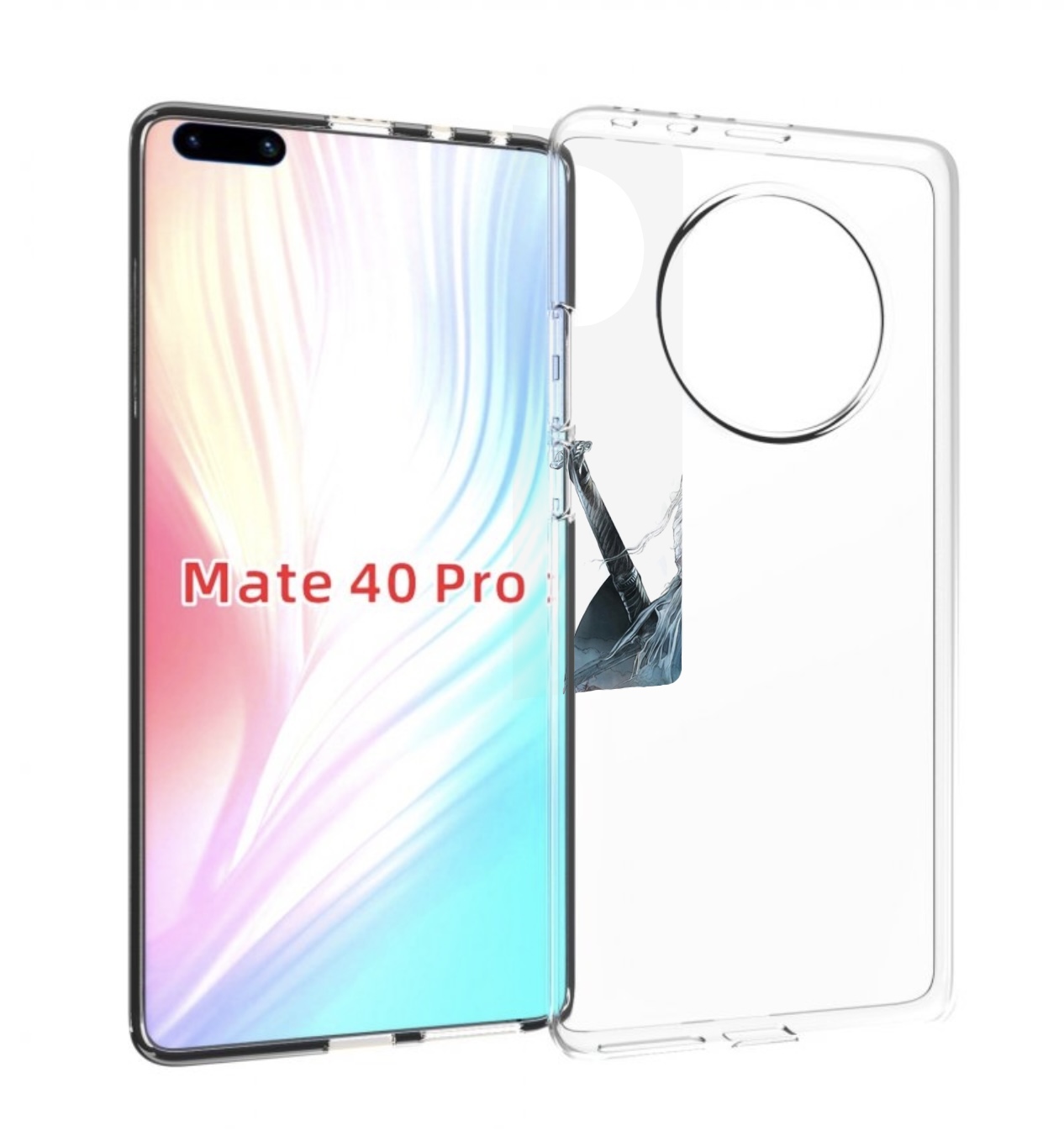 

Чехол MyPads Ведьмак для Huawei Mate 40 Pro (NOH-NX9), Прозрачный, Tocco