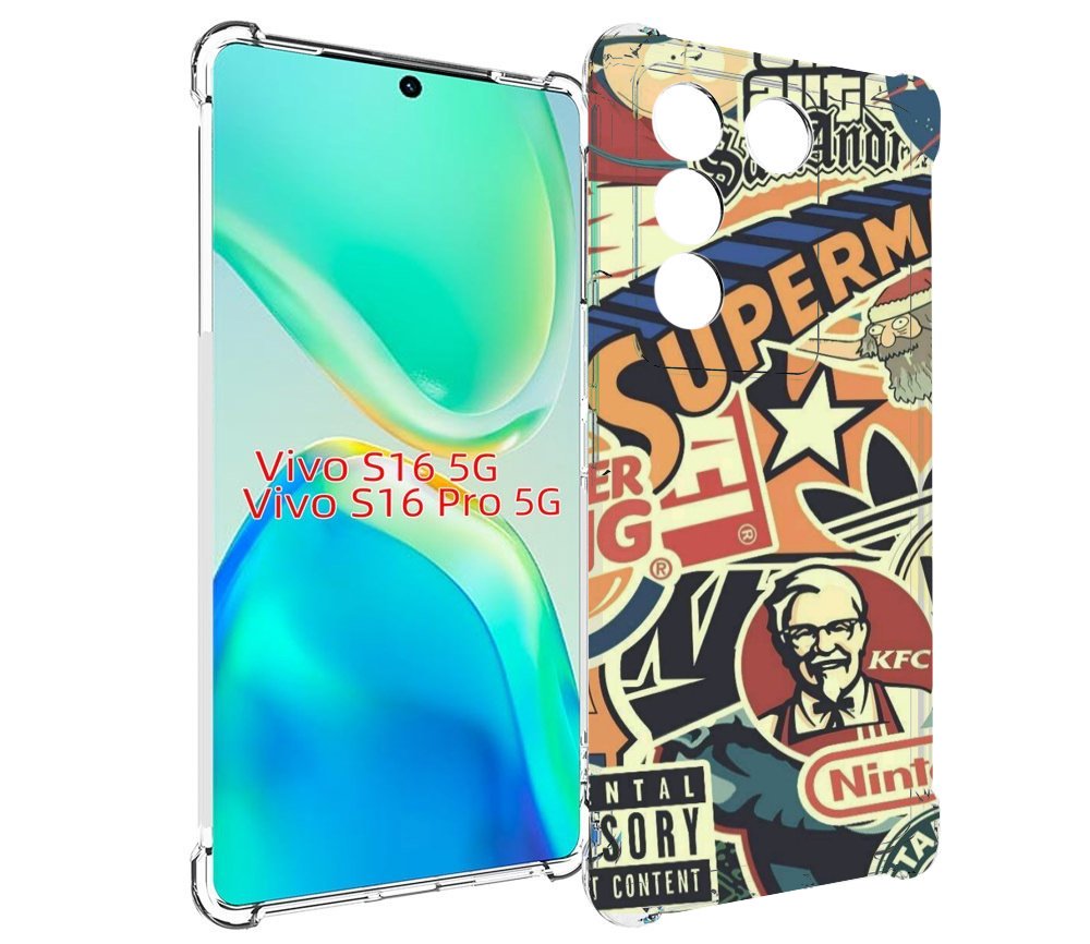 

Чехол MyPads Лейблы-на-постере для Vivo S16 5G/S16 Pro 5G/V27/V27 Pro, Tocco