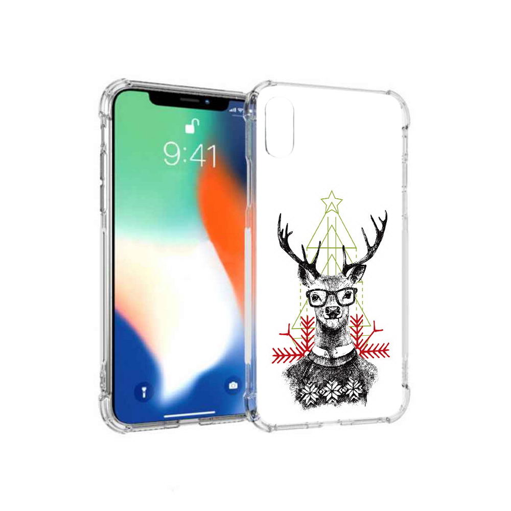 

Чехол MyPads Tocco для Apple iPhone XS Max умный олень (PT117540.614.652), Прозрачный, Tocco