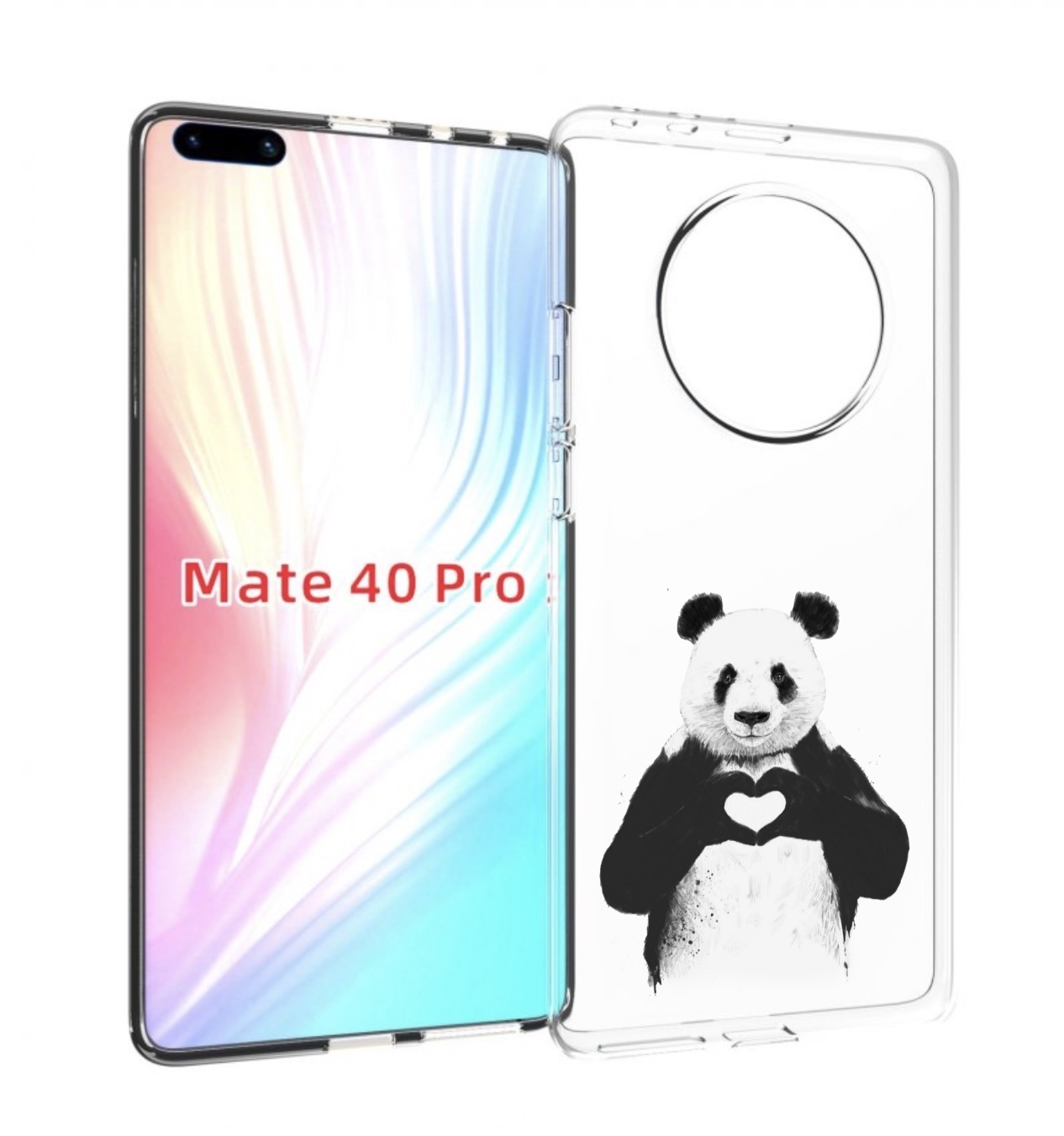 Чехол MyPads Влюбленная панда для Huawei Mate 40 Pro (NOH-NX9)