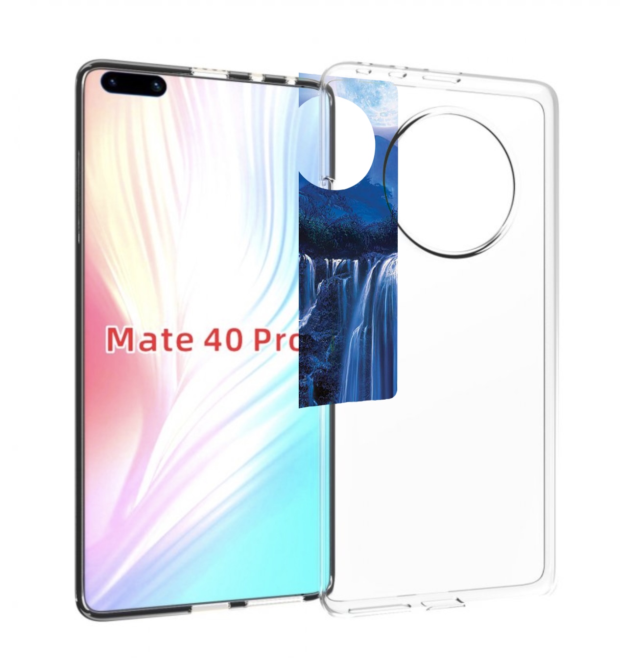

Чехол MyPads Водопад для Huawei Mate 40 Pro (NOH-NX9), Прозрачный, Tocco