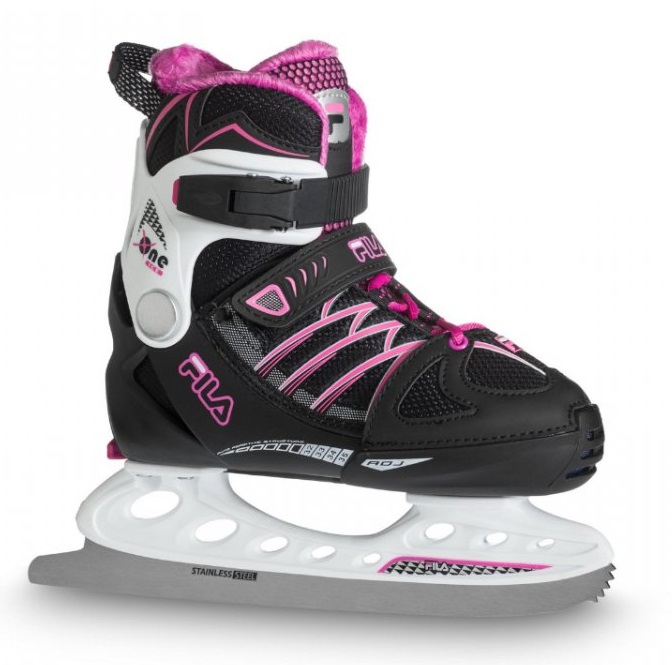 фото Коньки раздвижные fila x-one ice g s21 р.32-35 (черный-белый-фиолетовый)
