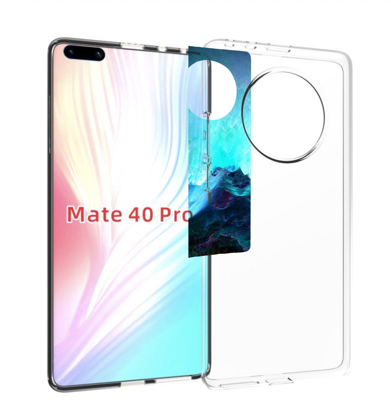 

Чехол MyPads Волна для Huawei Mate 40 Pro (NOH-NX9), Прозрачный, Tocco