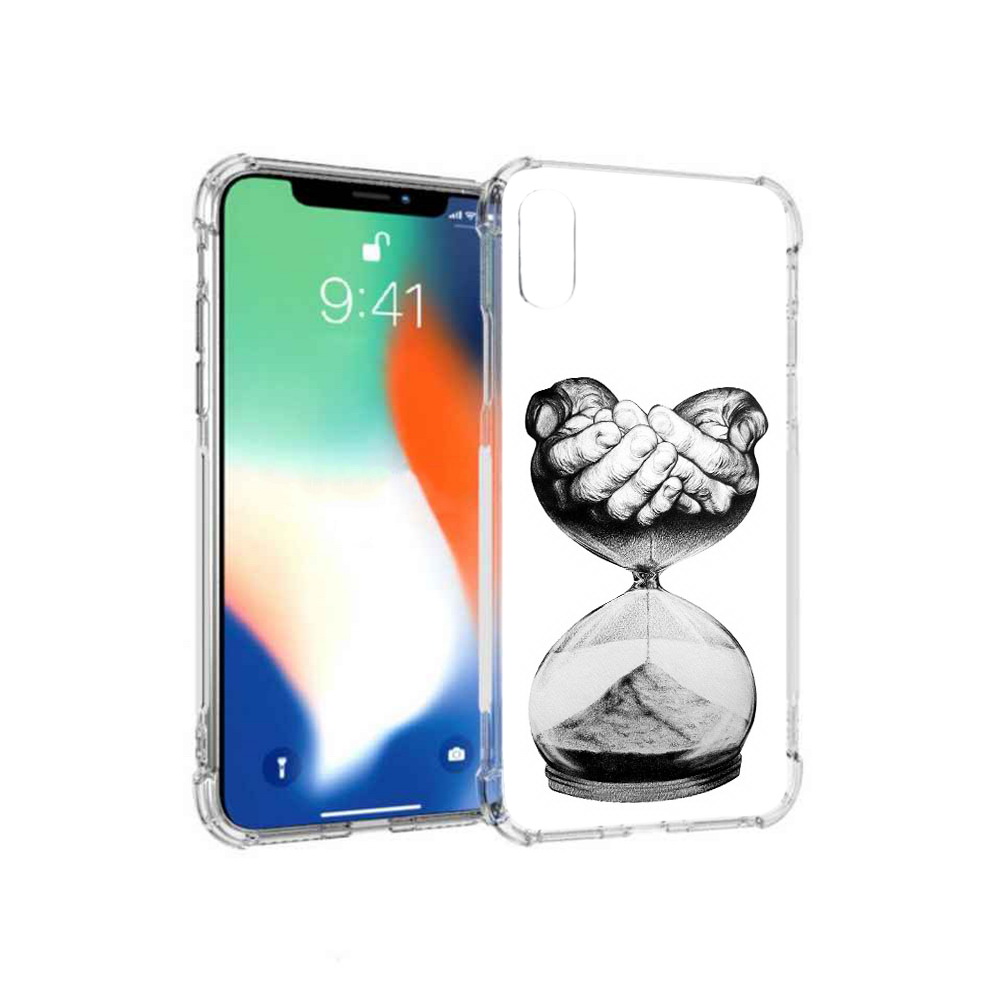 Чехол MyPads Tocco для Apple iPhone XS Max часы жизни черно белый (PT117540.614.669)