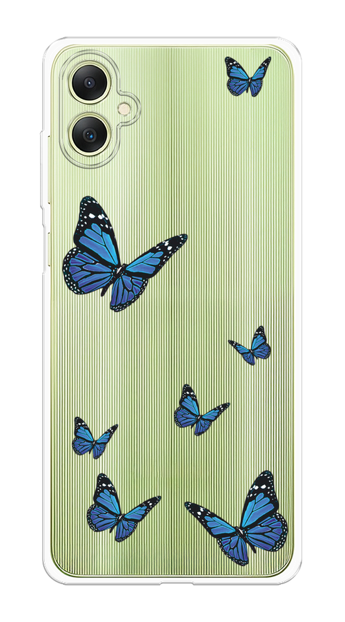 

Чехол на Samsung Galaxy A06 "Blue butterflies", Синий;черный, 2110150-1