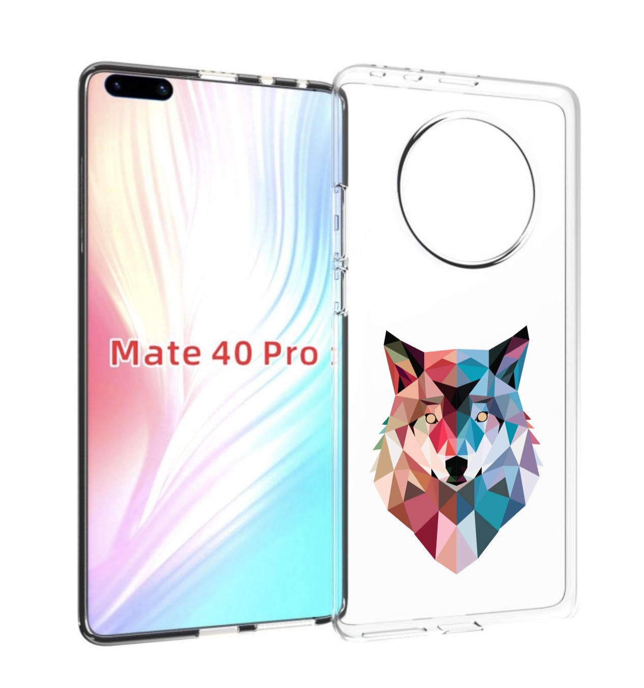 

Чехол MyPads Геометрический-волк для Huawei Mate 40 Pro (NOH-NX9), Прозрачный, Tocco