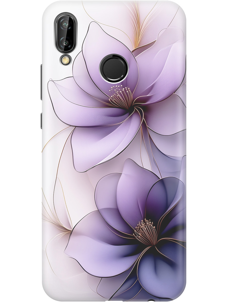

Силиконовый чехол на Huawei P20 Lite / Nova 3e с принтом "Сиреневые цветы", Прозрачный;белый;серый;фиолетовый, 717614221