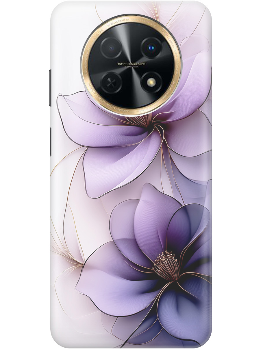 

Силиконовый чехол на Huawei nova Y91 с принтом "Сиреневые цветы", Прозрачный;белый;серый;фиолетовый, 772566921