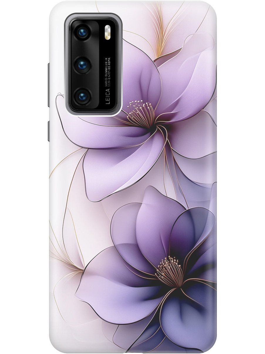 

Силиконовый чехол на Huawei P40 с принтом "Сиреневые цветы", Прозрачный;белый;серый;фиолетовый, 722839321