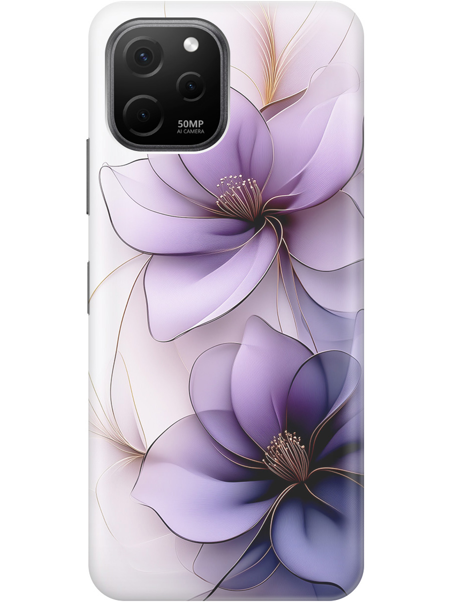 

Силиконовый чехол на Huawei nova Y61 с принтом "Сиреневые цветы", Прозрачный;белый;серый;фиолетовый, 762098521