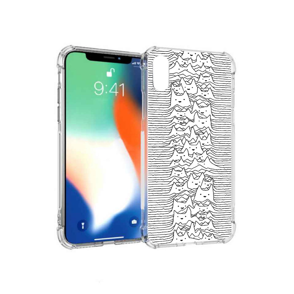 

Чехол MyPads Tocco для Apple iPhone XS Max черно белые коты 3D (PT117540.614.682), Прозрачный, Tocco