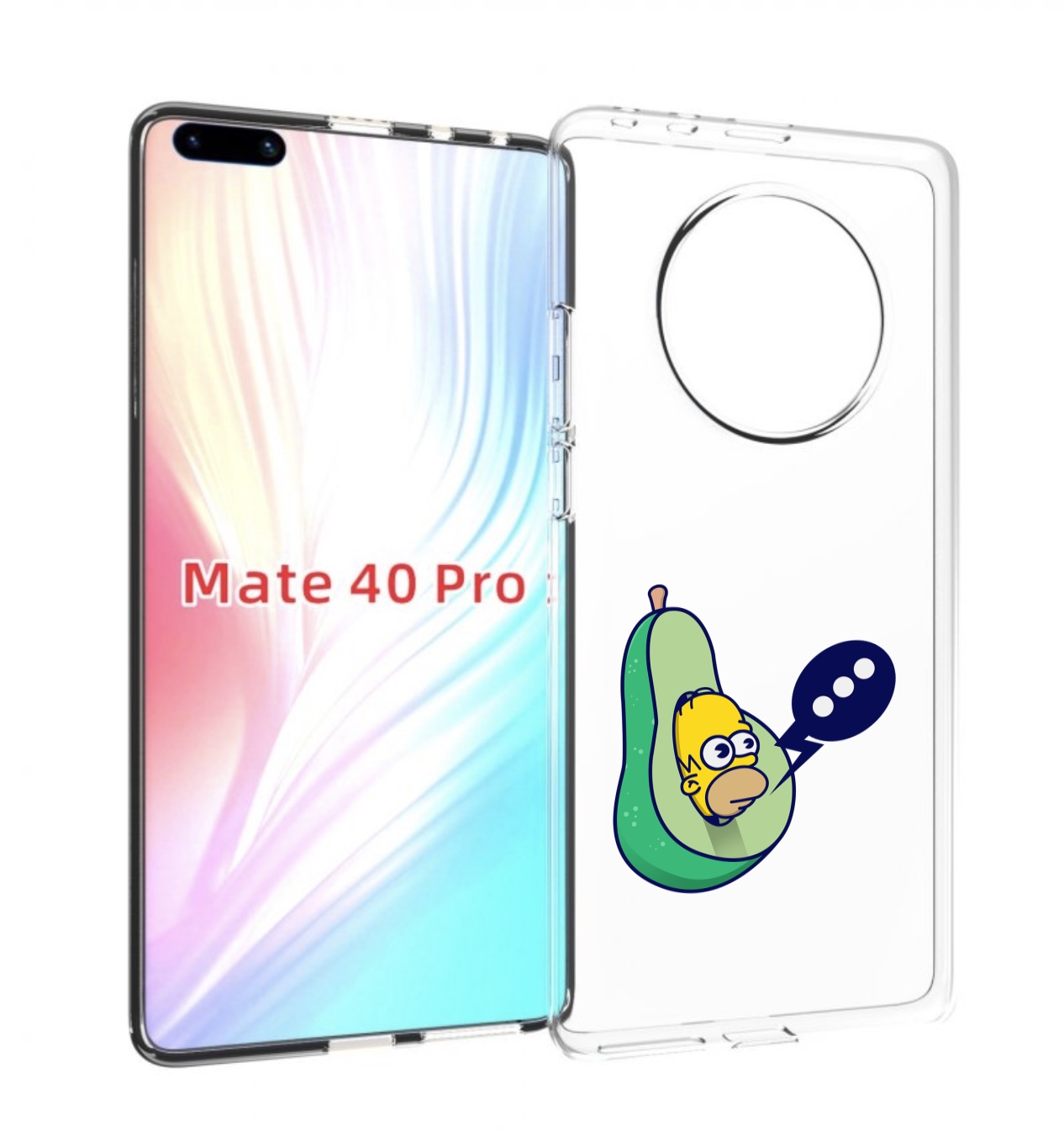 

Чехол MyPads Гомер-авокадо для Huawei Mate 40 Pro (NOH-NX9), Прозрачный, Tocco