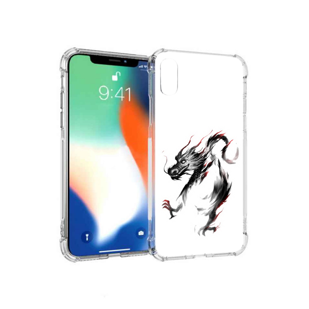 

Чехол MyPads Tocco для Apple iPhone XS Max черный дракон (PT117540.614.690), Прозрачный, Tocco